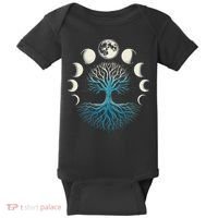 Spiritual Tree Moon Phases Yoga Baby Bodysuit thumb 0