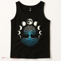 Spiritual Tree Moon Phases Yoga Tank Top thumb 2