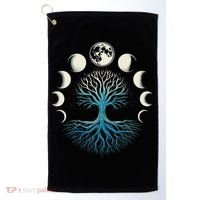 Spiritual Tree Moon Phases Yoga Golf Towel thumb 0