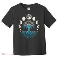 Spiritual Tree Moon Phases Yoga Toddler T-Shirt thumb 0