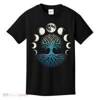 Spiritual Tree Moon Phases Yoga Kids T-Shirt thumb 0