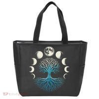 Spiritual Tree Moon Phases Yoga Tote Bag thumb 0