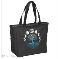 Spiritual Tree Moon Phases Yoga Tote Bag thumb 2