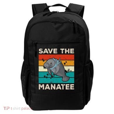 Save The Manatee Vintage Climate Change Earth Day Backpack