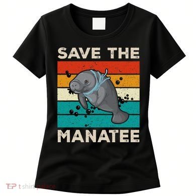 Save The Manatee Vintage Climate Change Earth Day Women's T-Shirt