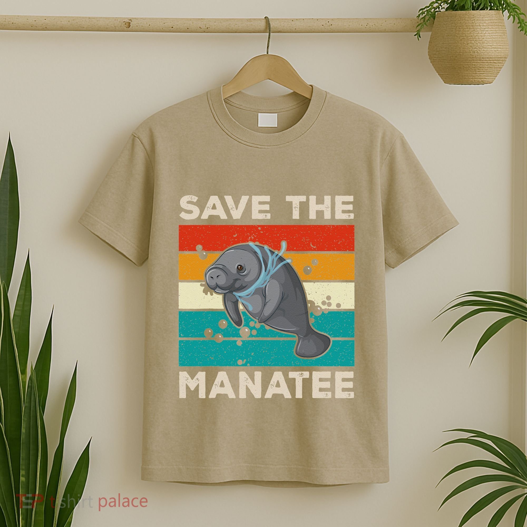 Save The Manatee Vintage Climate Change Earth Day T-Shirt