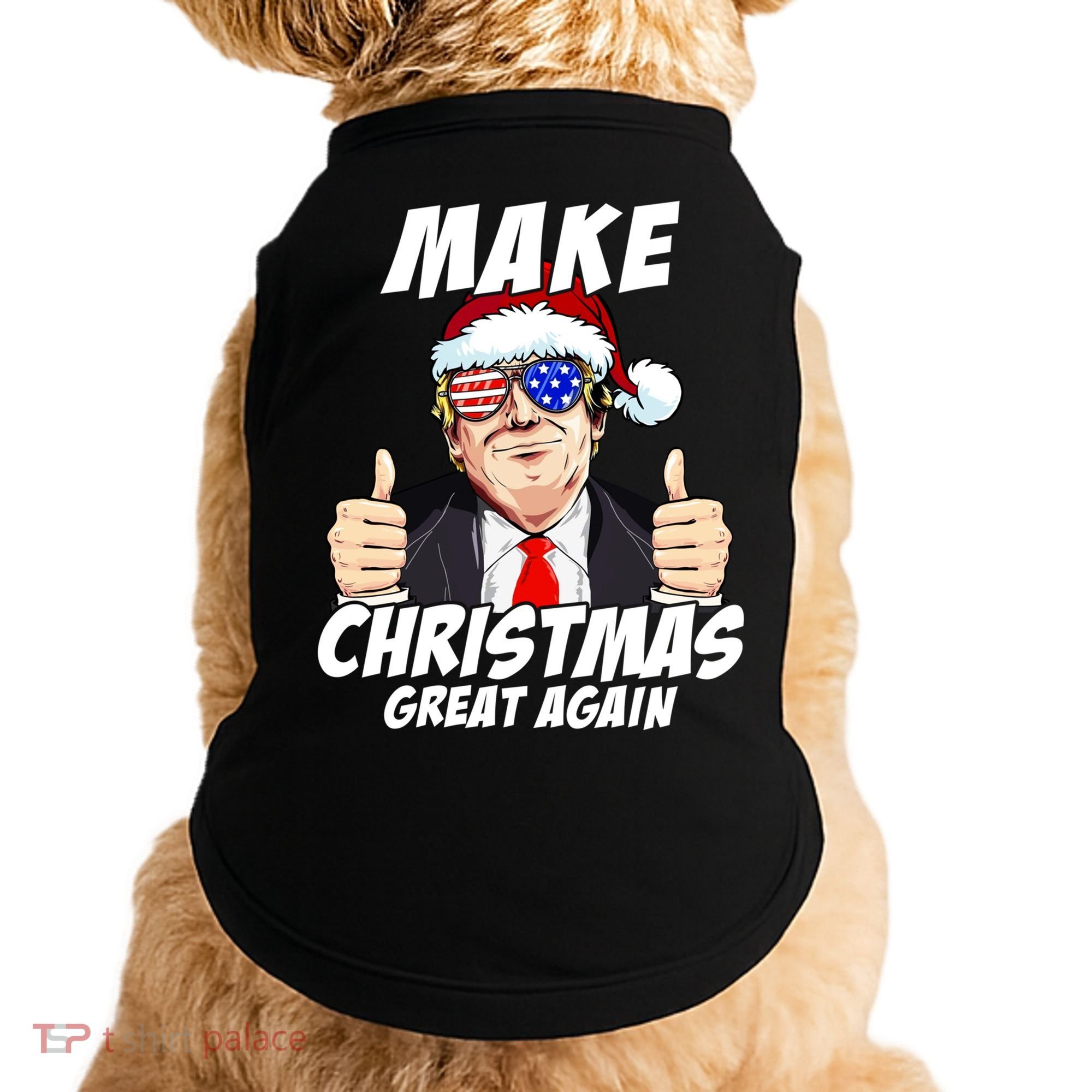 Santa Trump Make Christmas Great Again Family Matching Gift Doggie Tank