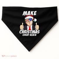 Santa Trump Make Christmas Great Again Family Matching Gift USA-Made Doggie Bandana thumb 0