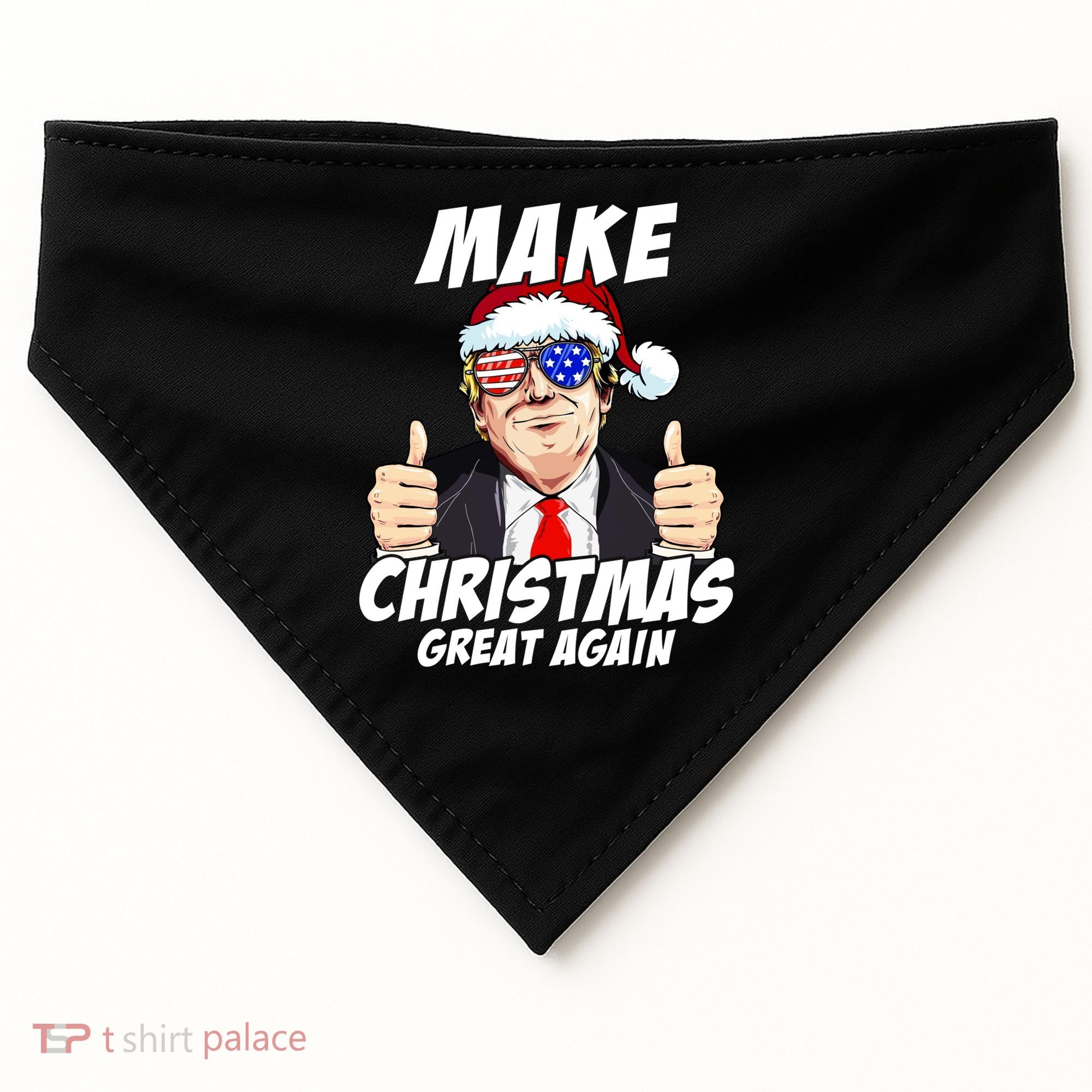 Santa Trump Make Christmas Great Again Family Matching Gift USA-Made Doggie Bandana