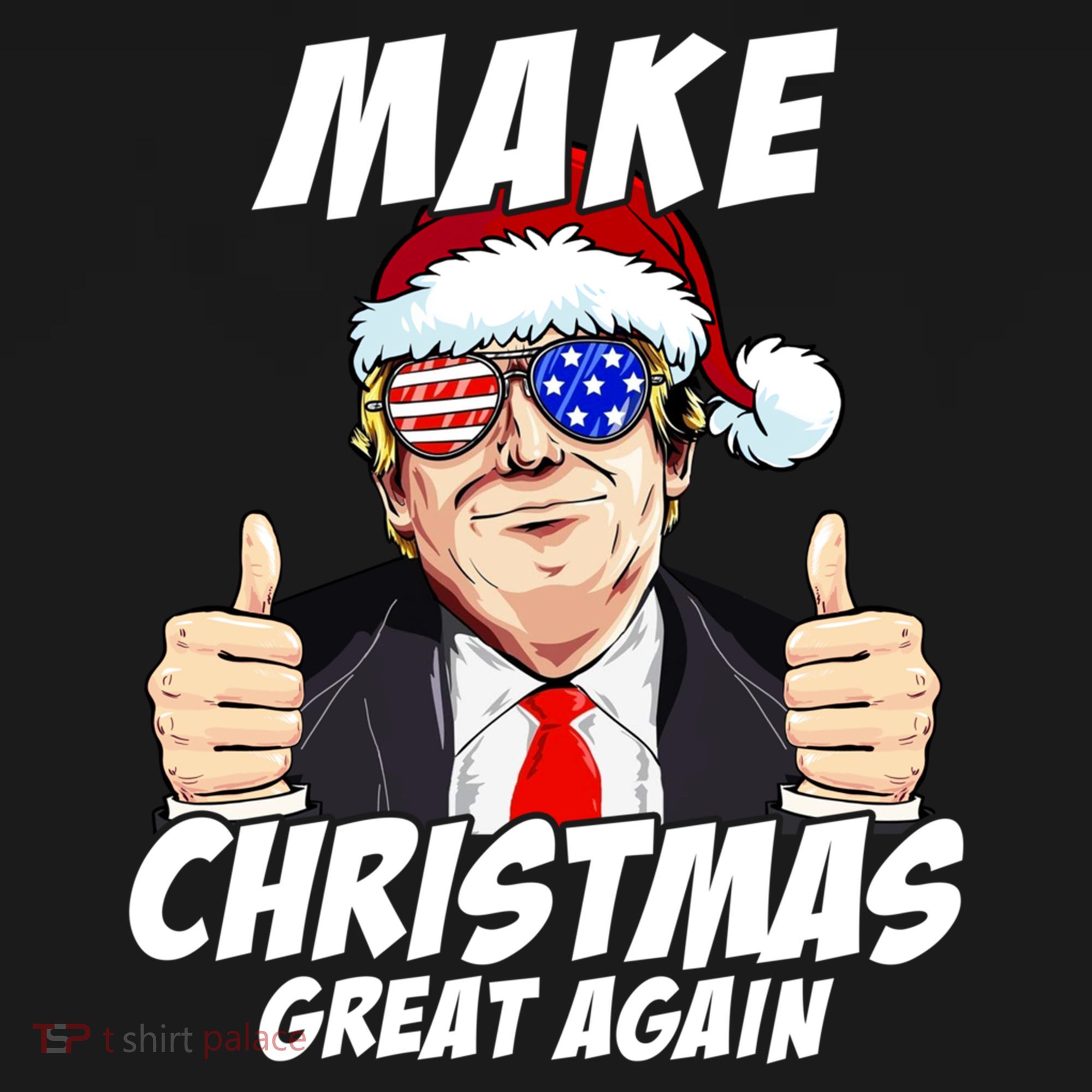 Santa Trump Make Christmas Great Again Family Matching Gift Women's Hoodie