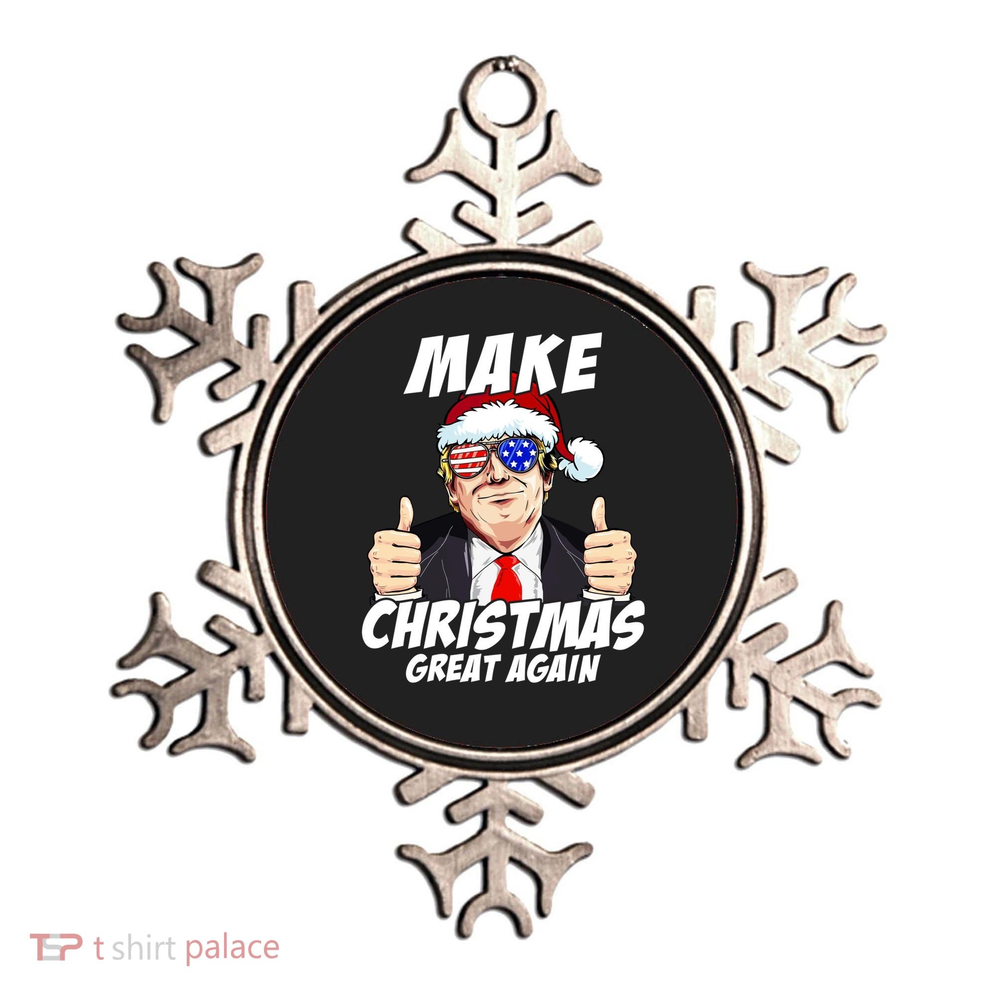 Santa Trump Make Christmas Great Again Family Matching Gift Ornament