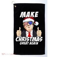 Santa Trump Make Christmas Great Again Family Matching Gift Golf Towel thumb 0