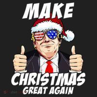 Santa Trump Make Christmas Great Again Family Matching Gift Golf Towel thumb 3
