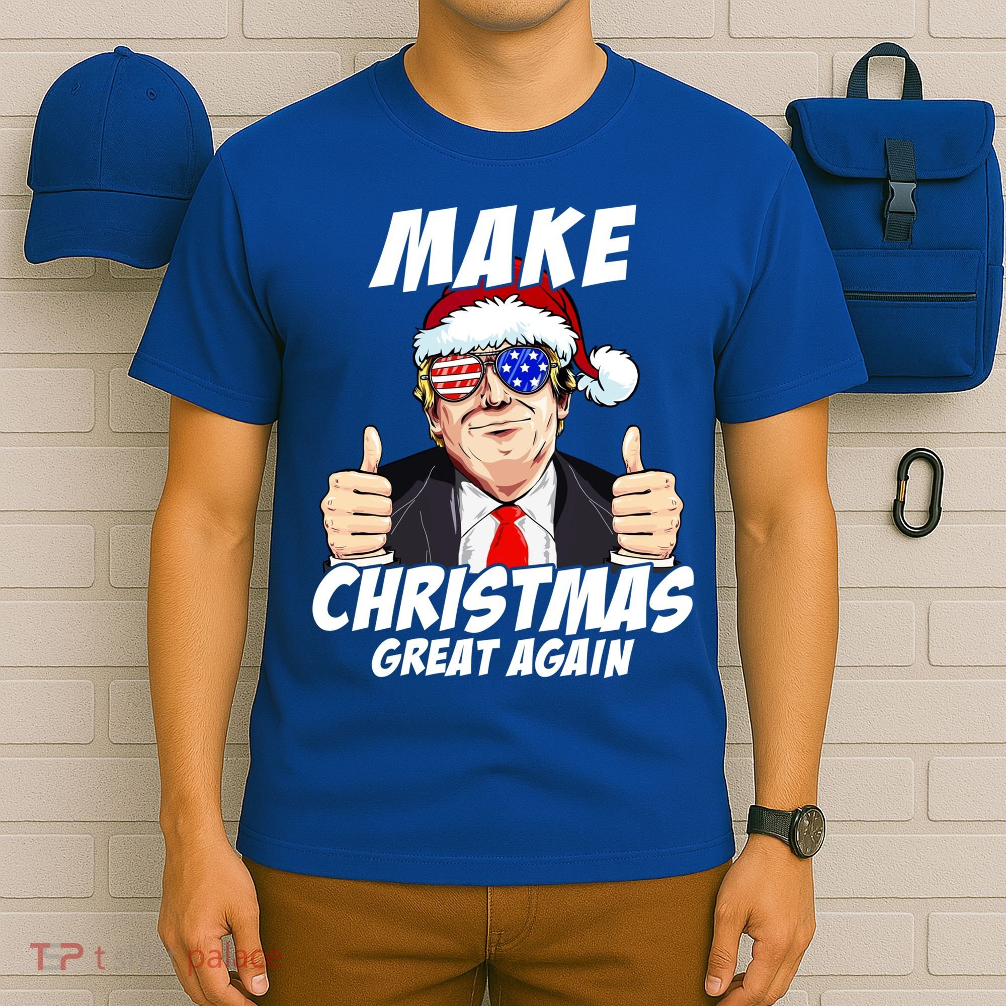 Santa Trump Make Christmas Great Again Family Matching Gift T-Shirt