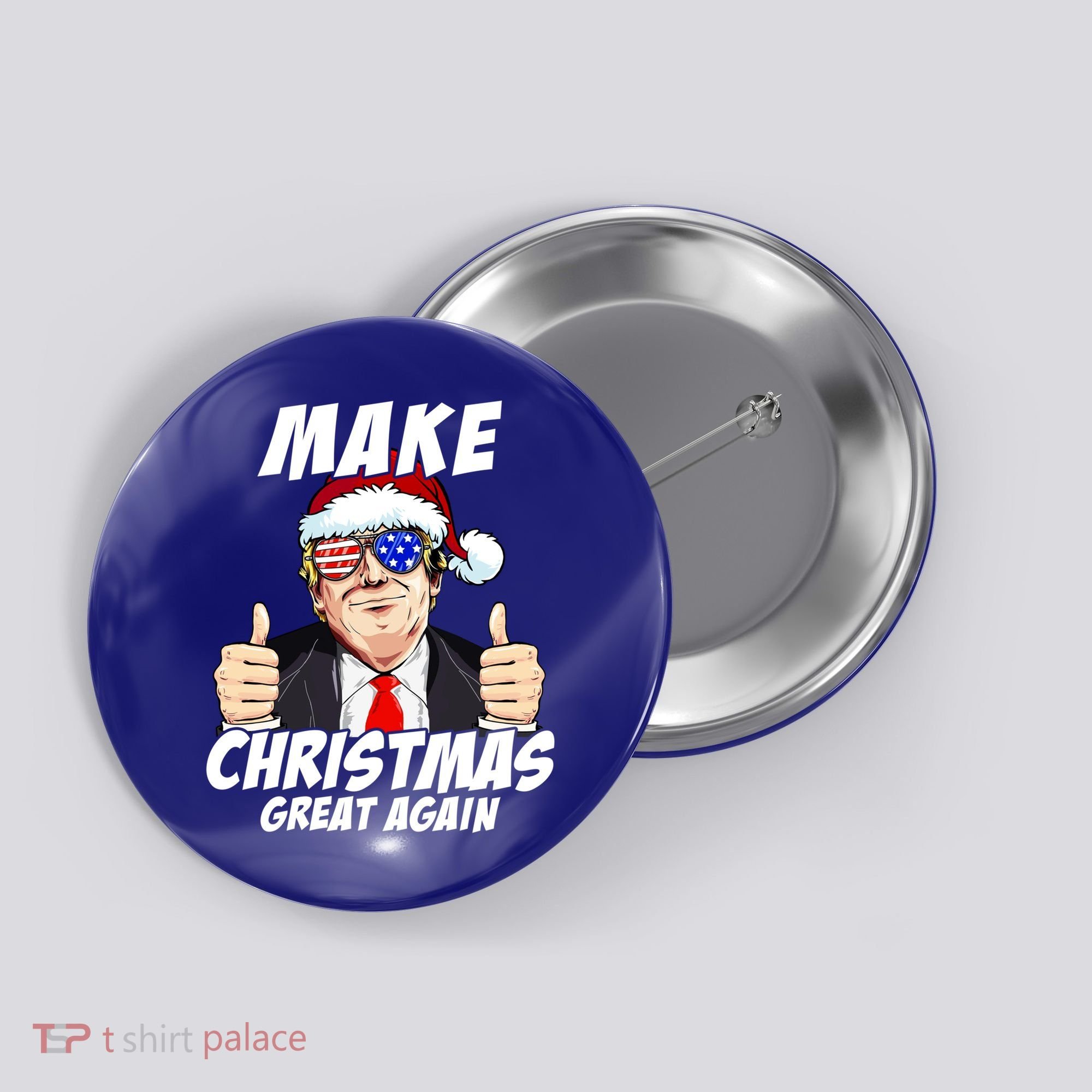 Santa Trump Make Christmas Great Again Family Matching Gift Button