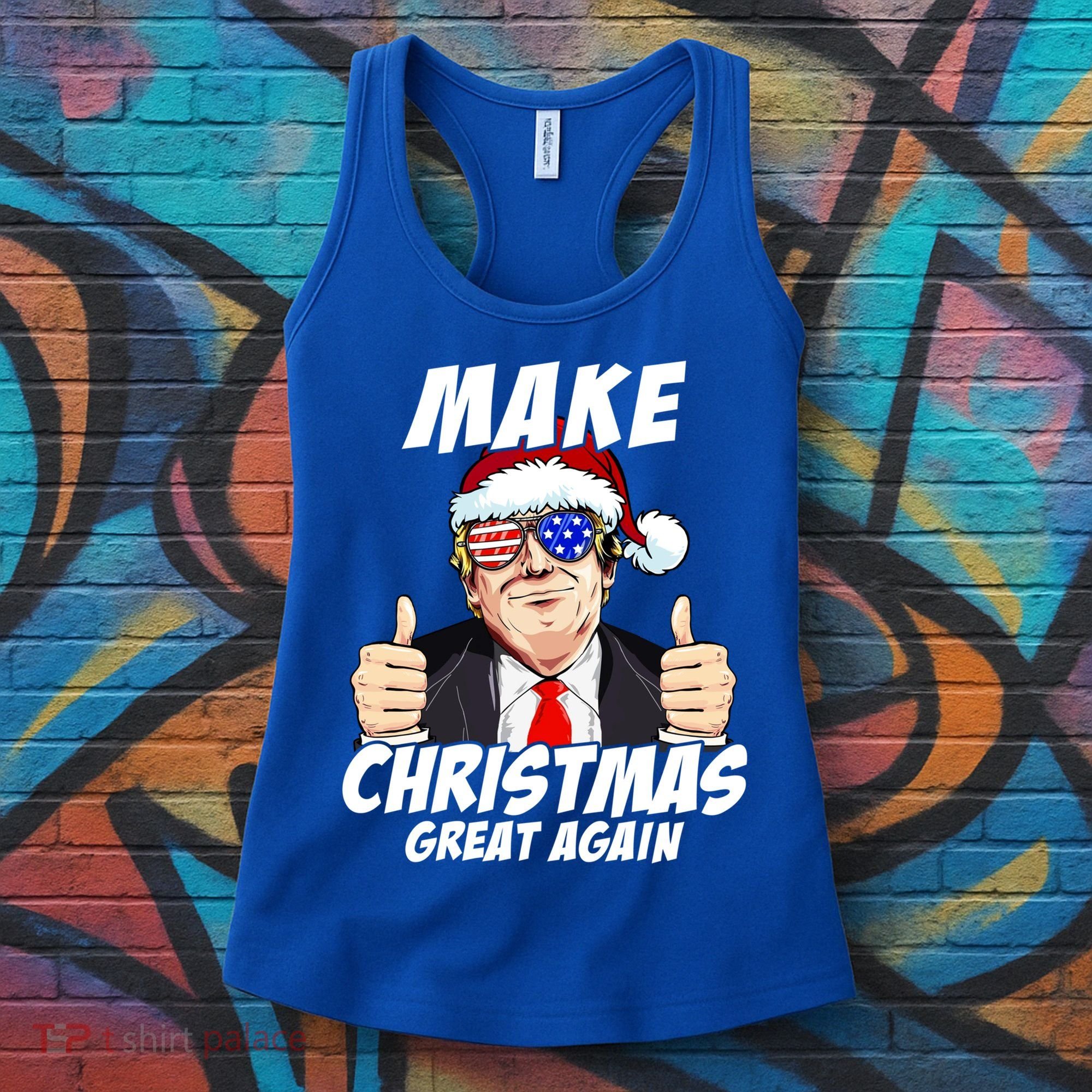 Santa Trump Make Christmas Great Again Family Matching Gift Women's Tank Top