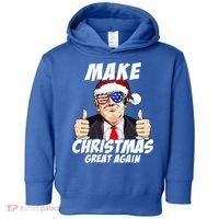 Santa Trump Make Christmas Great Again Family Matching Gift Toddler Hoodie thumb 0