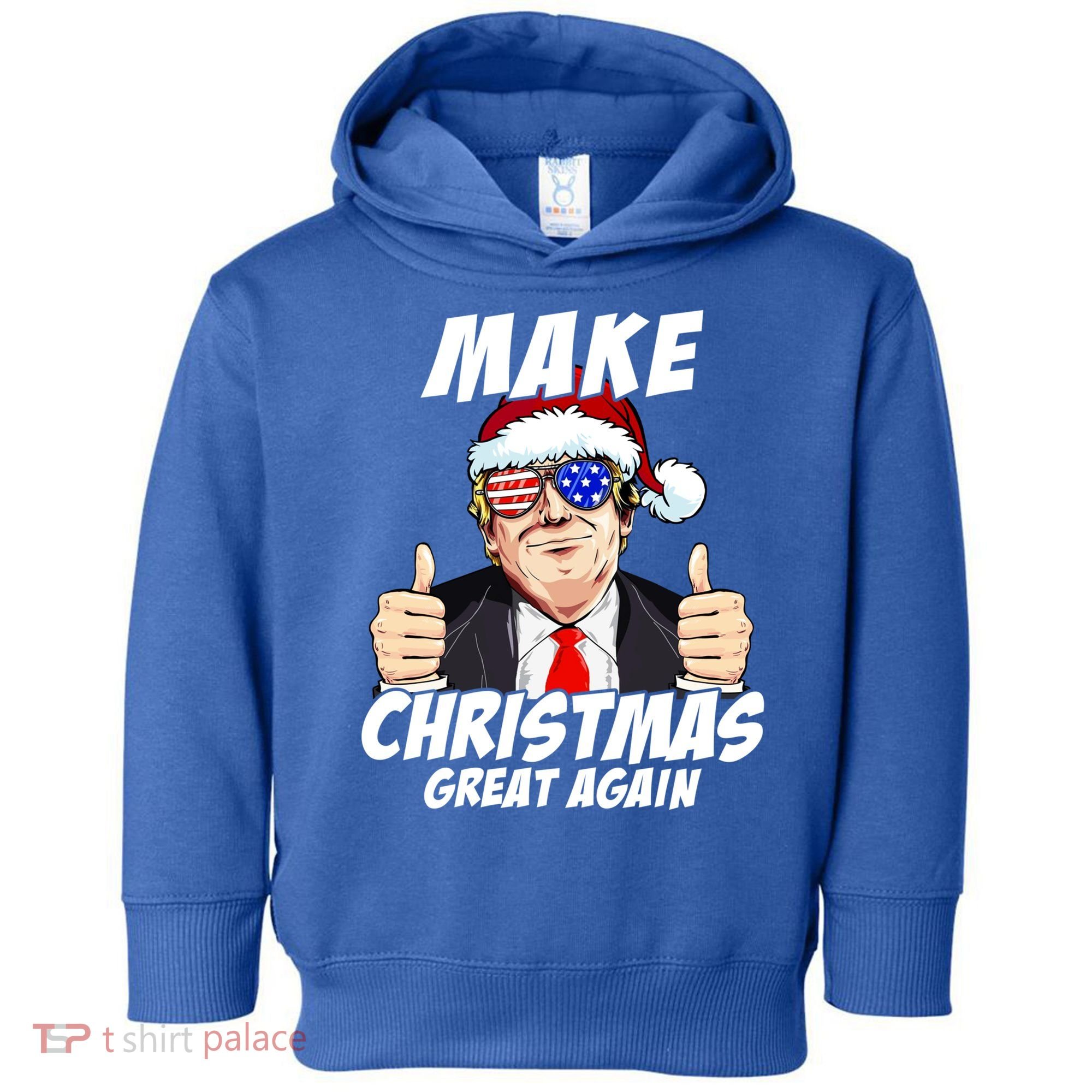Santa Trump Make Christmas Great Again Family Matching Gift Toddler Hoodie