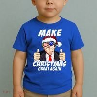 Santa Trump Make Christmas Great Again Family Matching Gift Toddler T-Shirt thumb 2