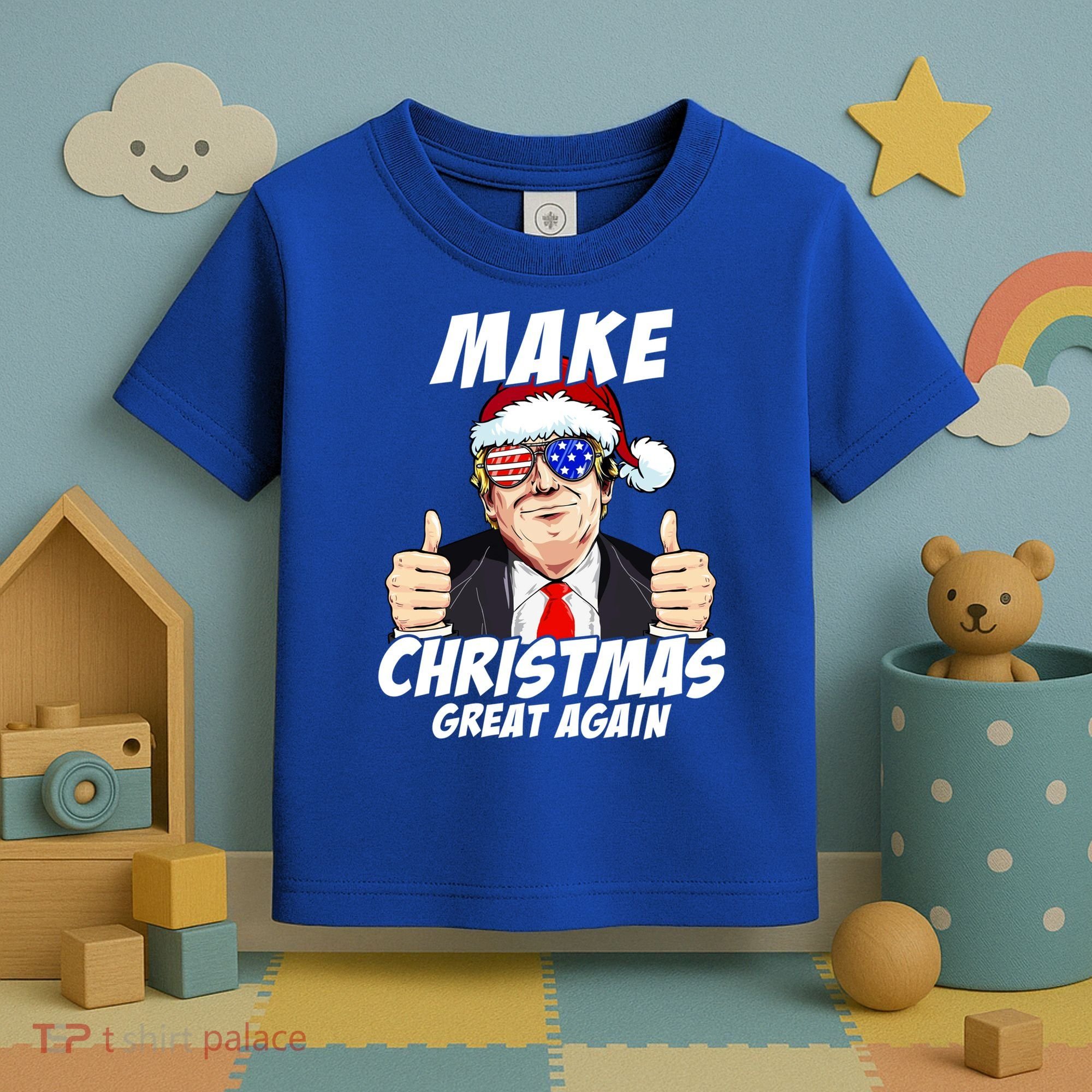 Santa Trump Make Christmas Great Again Family Matching Gift Toddler T-Shirt
