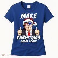 Santa Trump Make Christmas Great Again Family Matching Gift Women's T-Shirt thumb 0