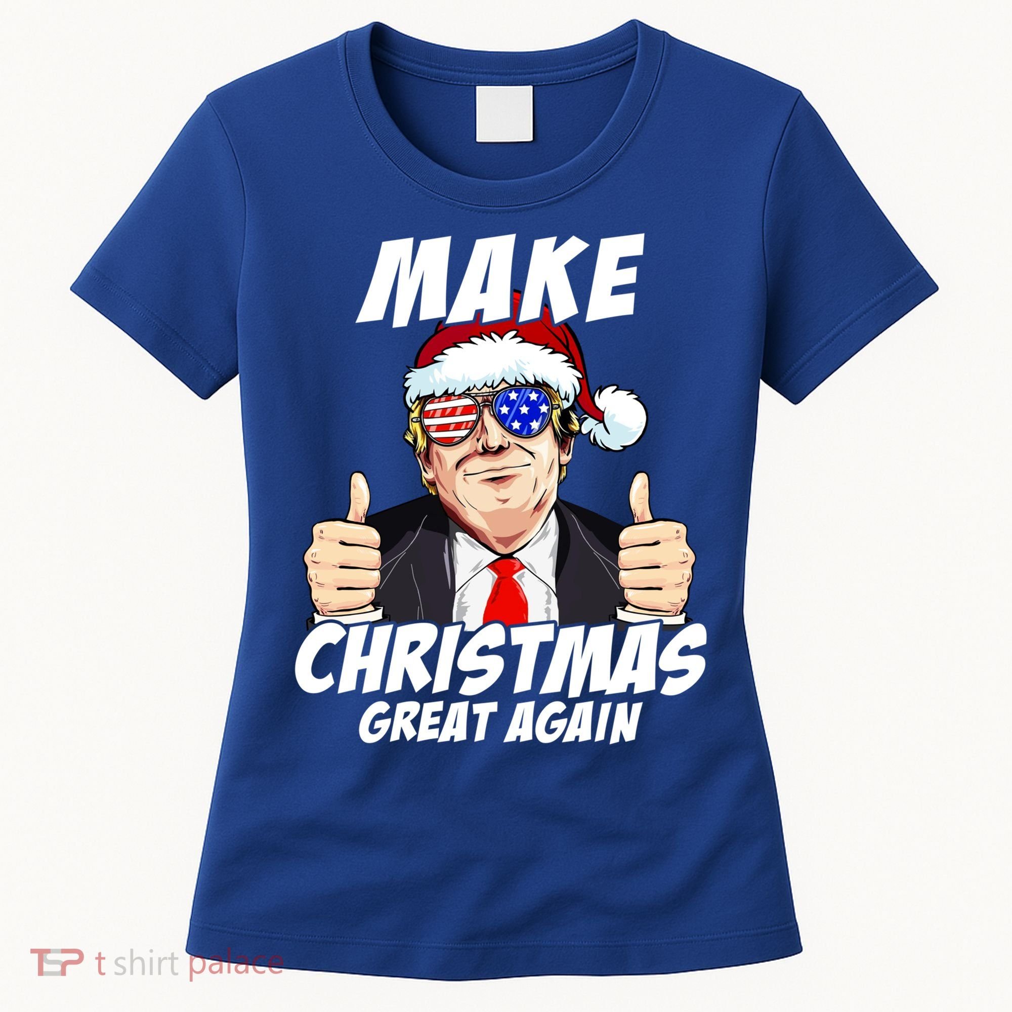 Santa Trump Make Christmas Great Again Family Matching Gift Women's T-Shirt