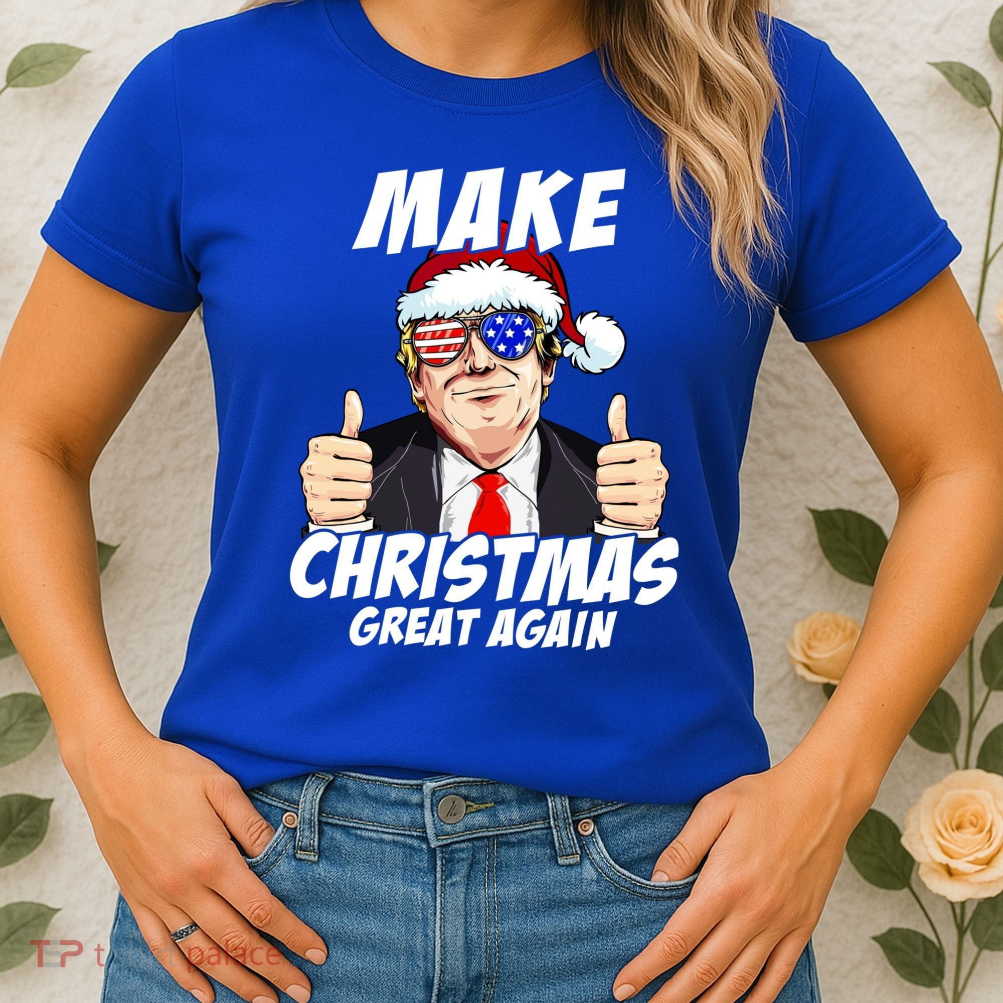 Santa Trump Make Christmas Great Again Family Matching Gift Women's T-Shirt