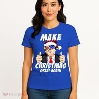 Santa Trump Make Christmas Great Again Family Matching Gift Women's T-Shirt thumb 4