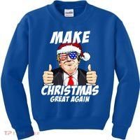 Santa Trump Make Christmas Great Again Family Matching Gift Kids Sweatshirt thumb 0