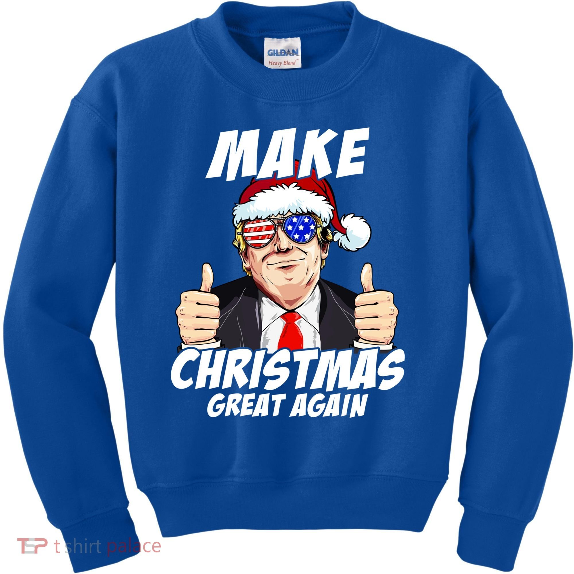 Santa Trump Make Christmas Great Again Family Matching Gift Kids Sweatshirt