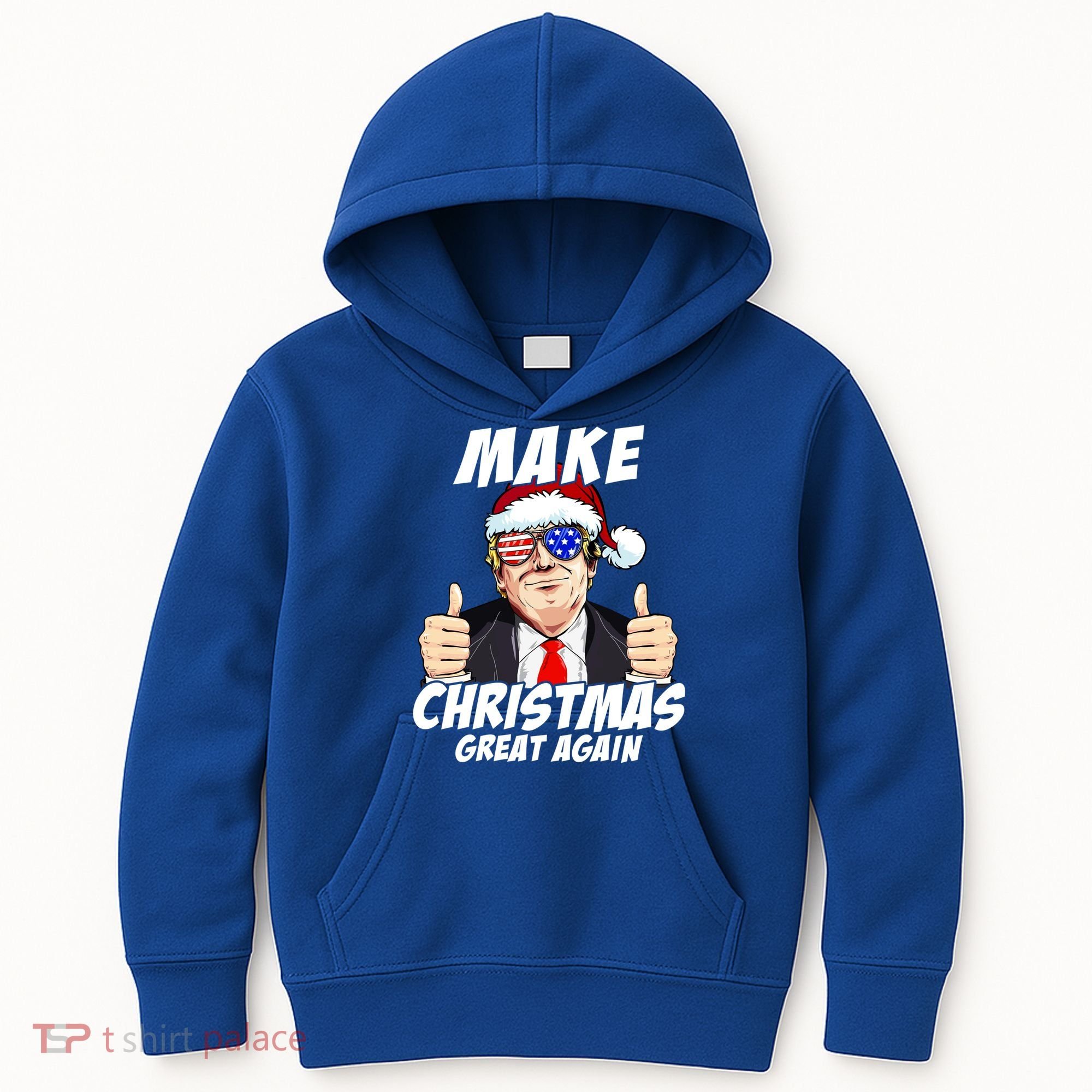 Santa Trump Make Christmas Great Again Family Matching Gift Kids Hoodie