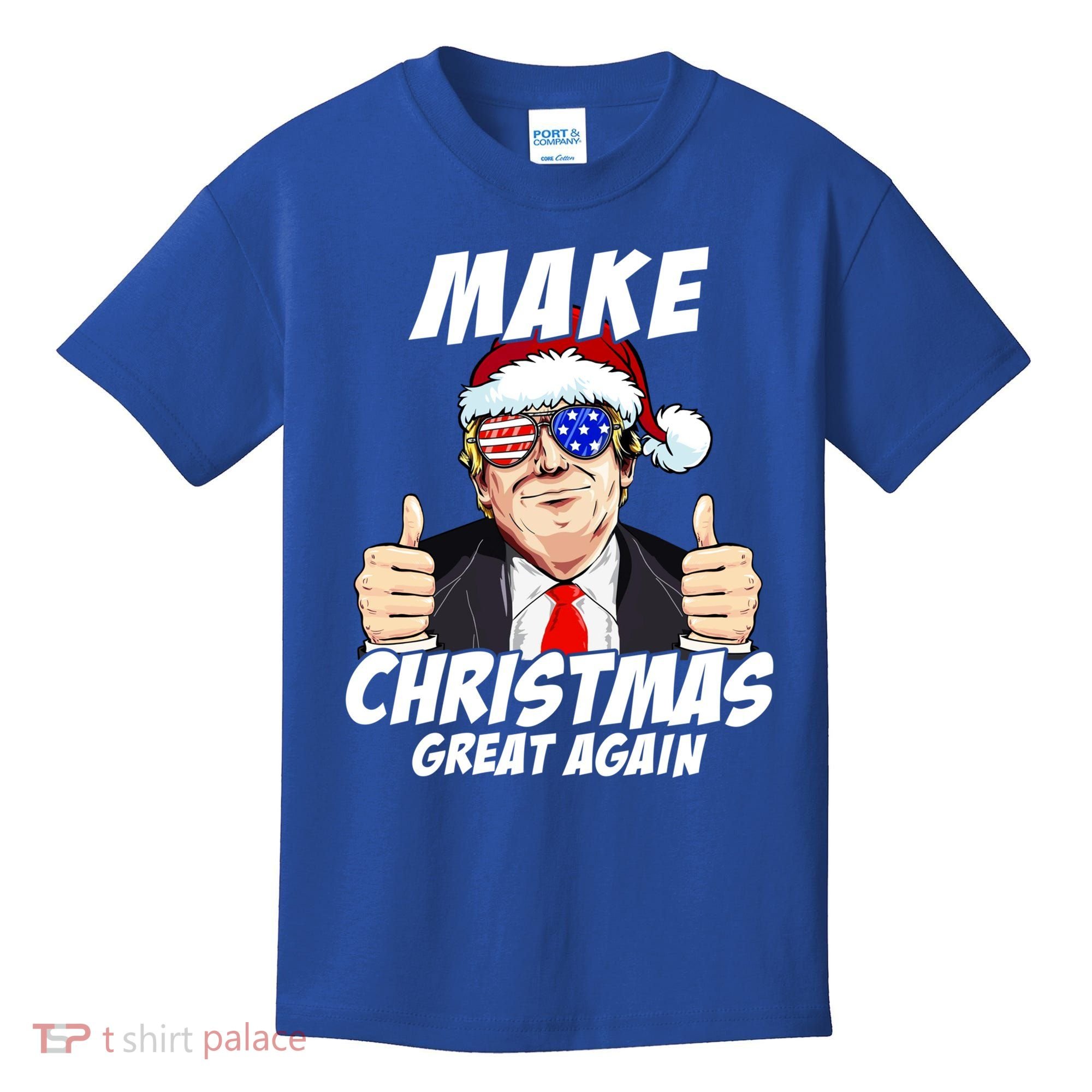 Santa Trump Make Christmas Great Again Family Matching Gift Kids T-Shirt