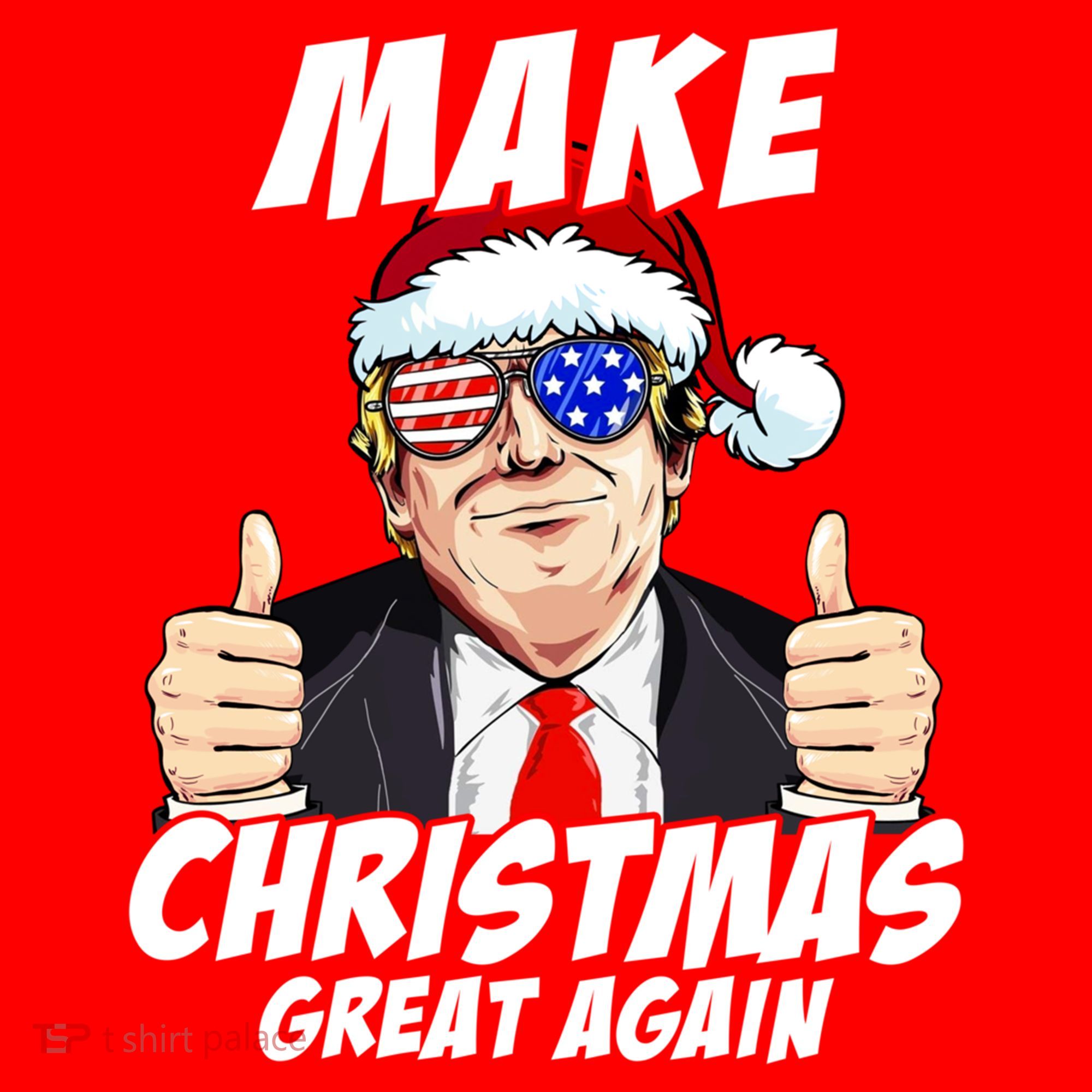 Santa Trump Make Christmas Great Again Family Matching Gift Santa Hat