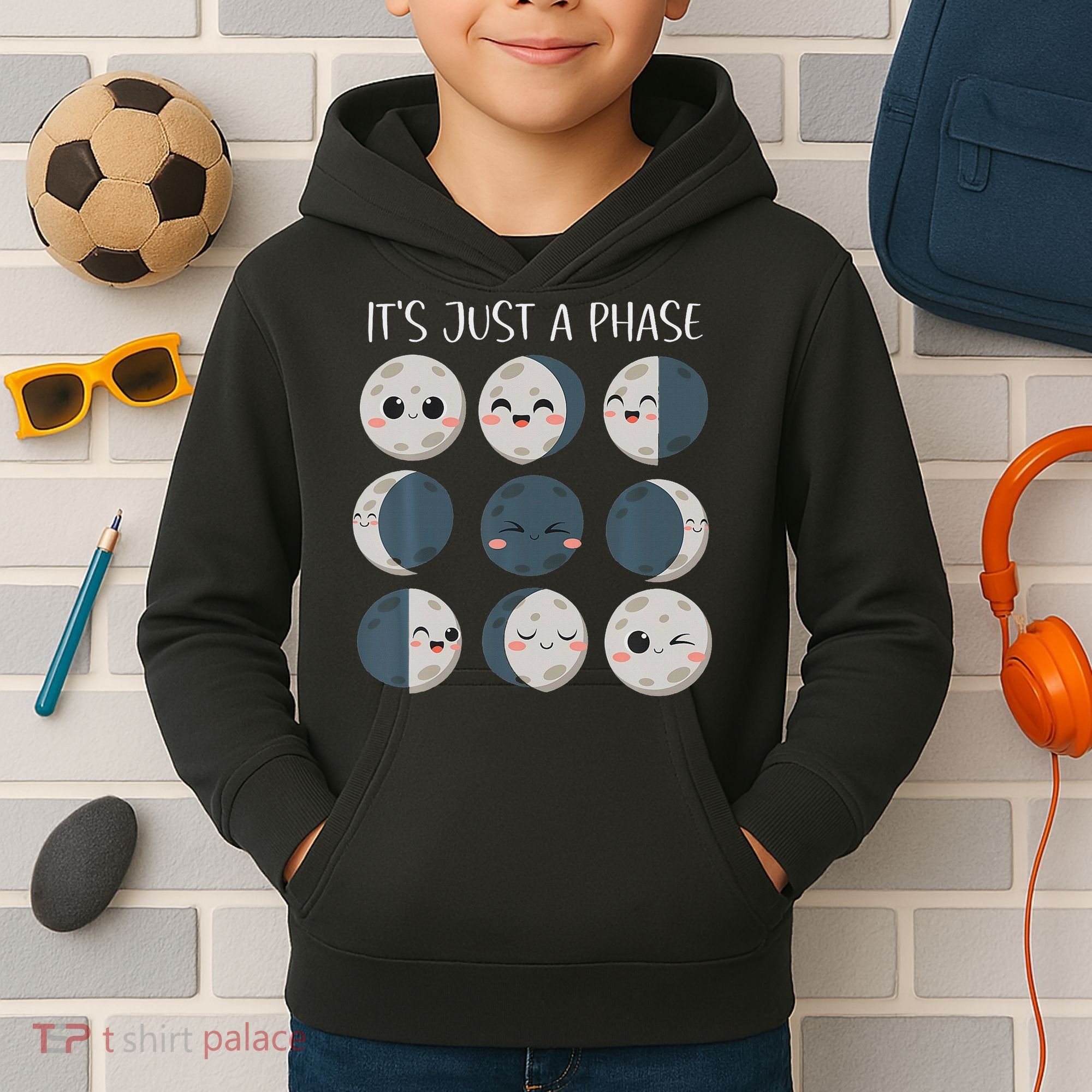 Science Teacher Moon Phases Scientist Back To School Kids Hoodie