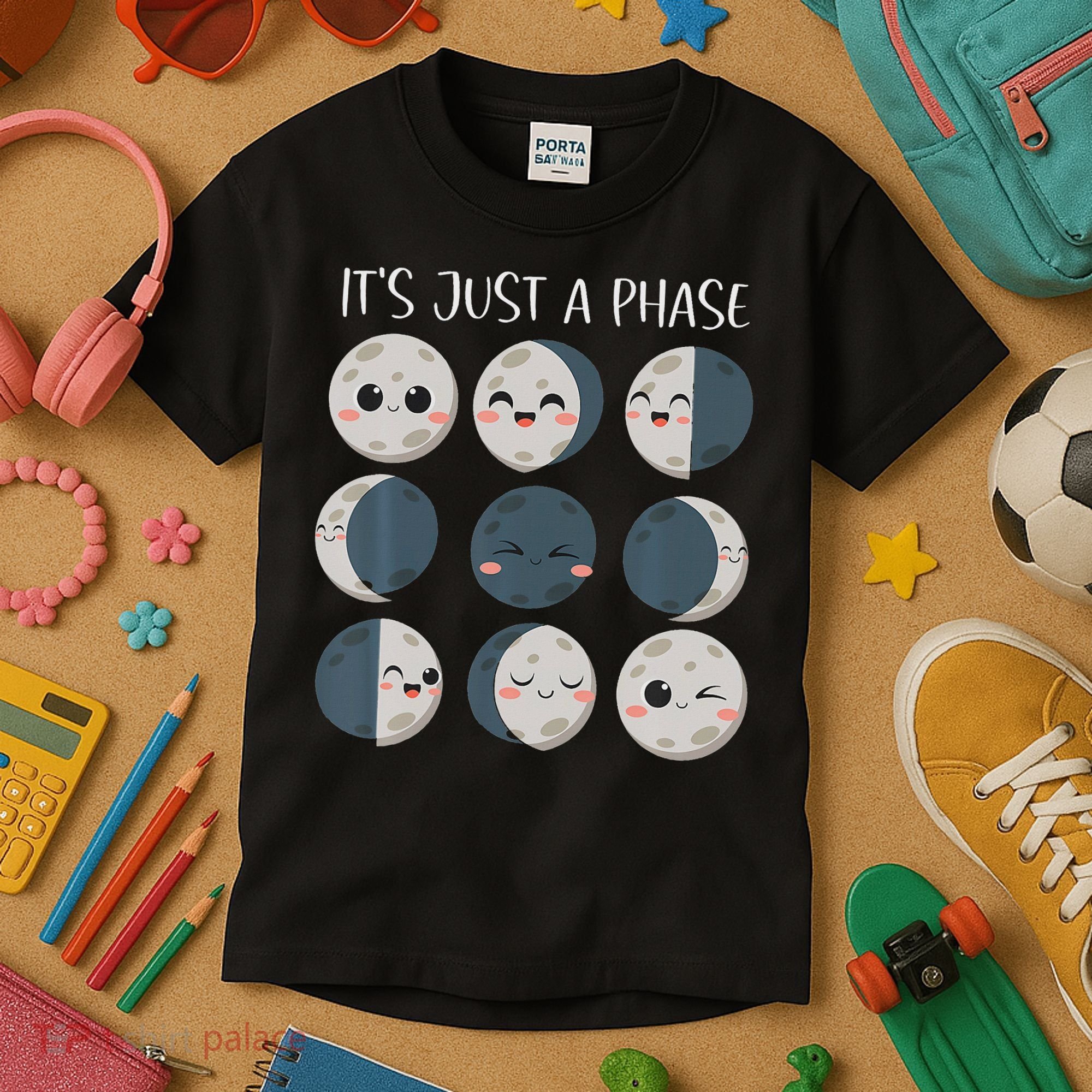 Science Teacher Moon Phases Scientist Back To School Kids T-Shirt