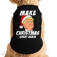 Santa Trump Make Christmas Great Again Matching Pajama Gift Doggie Tank thumb 0