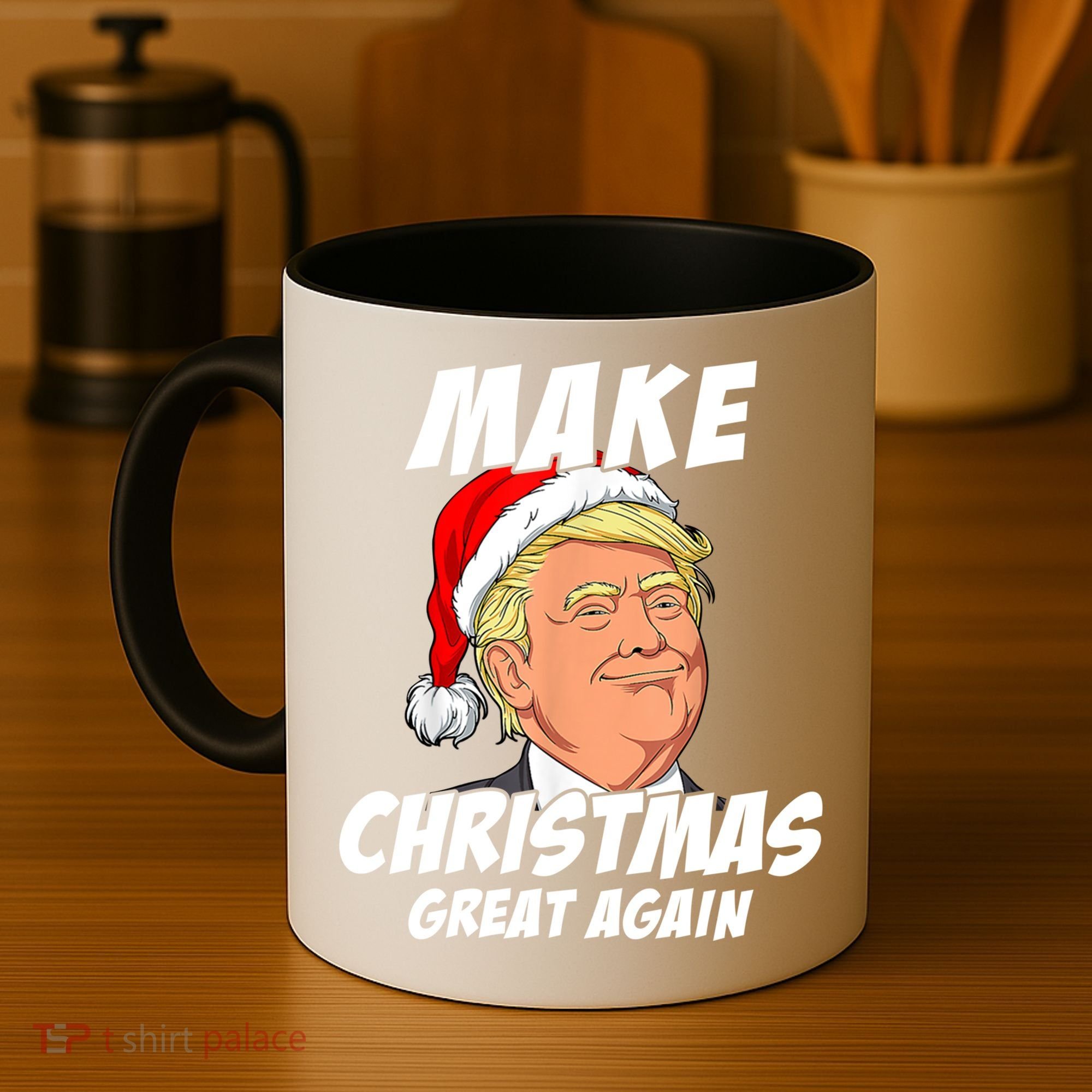 Santa Trump Make Christmas Great Again Matching Pajama Gift Coffee Mug