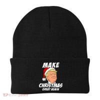 Santa Trump Make Christmas Great Again Matching Pajama Gift Beanie thumb 0