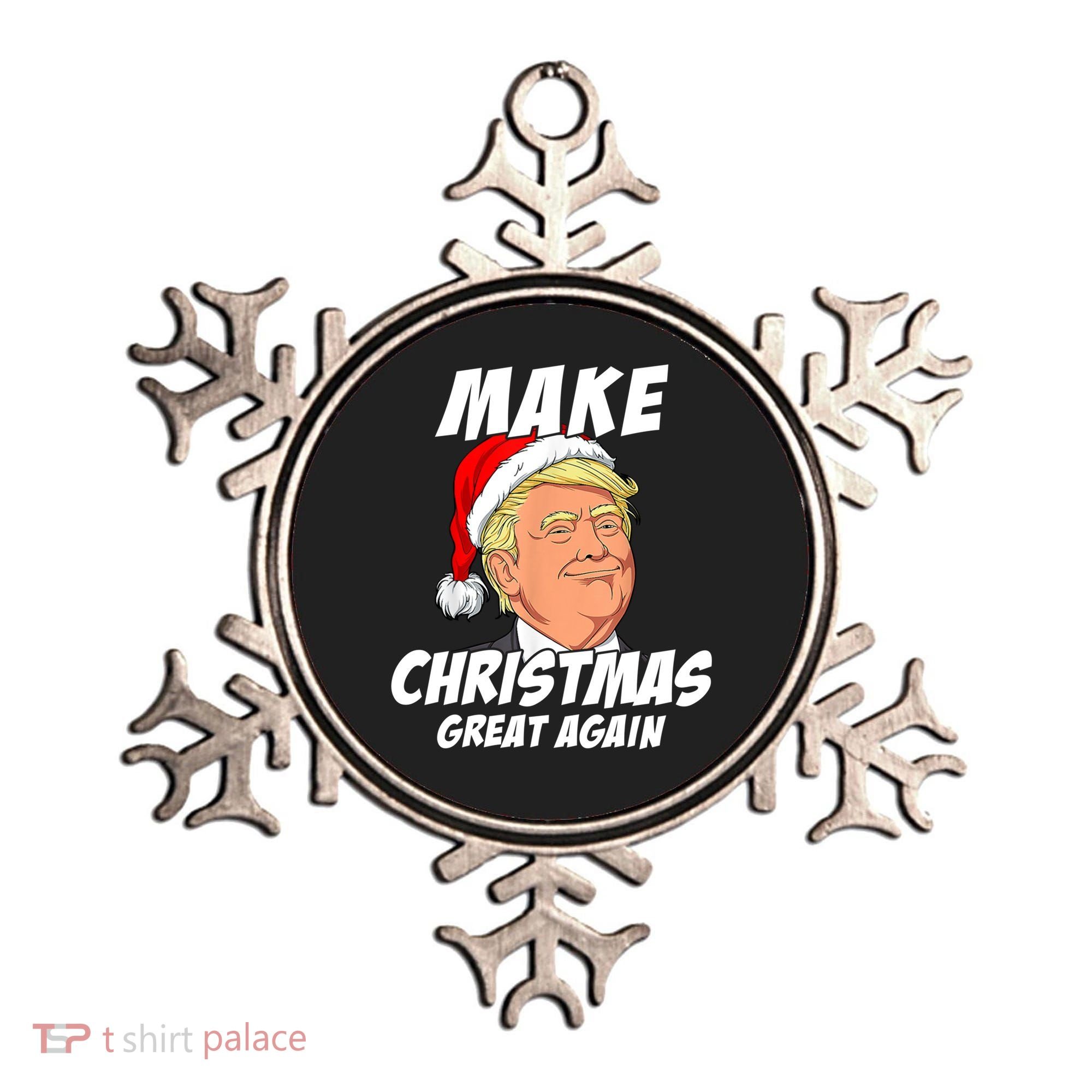 Santa Trump Make Christmas Great Again Matching Pajama Gift Ornament