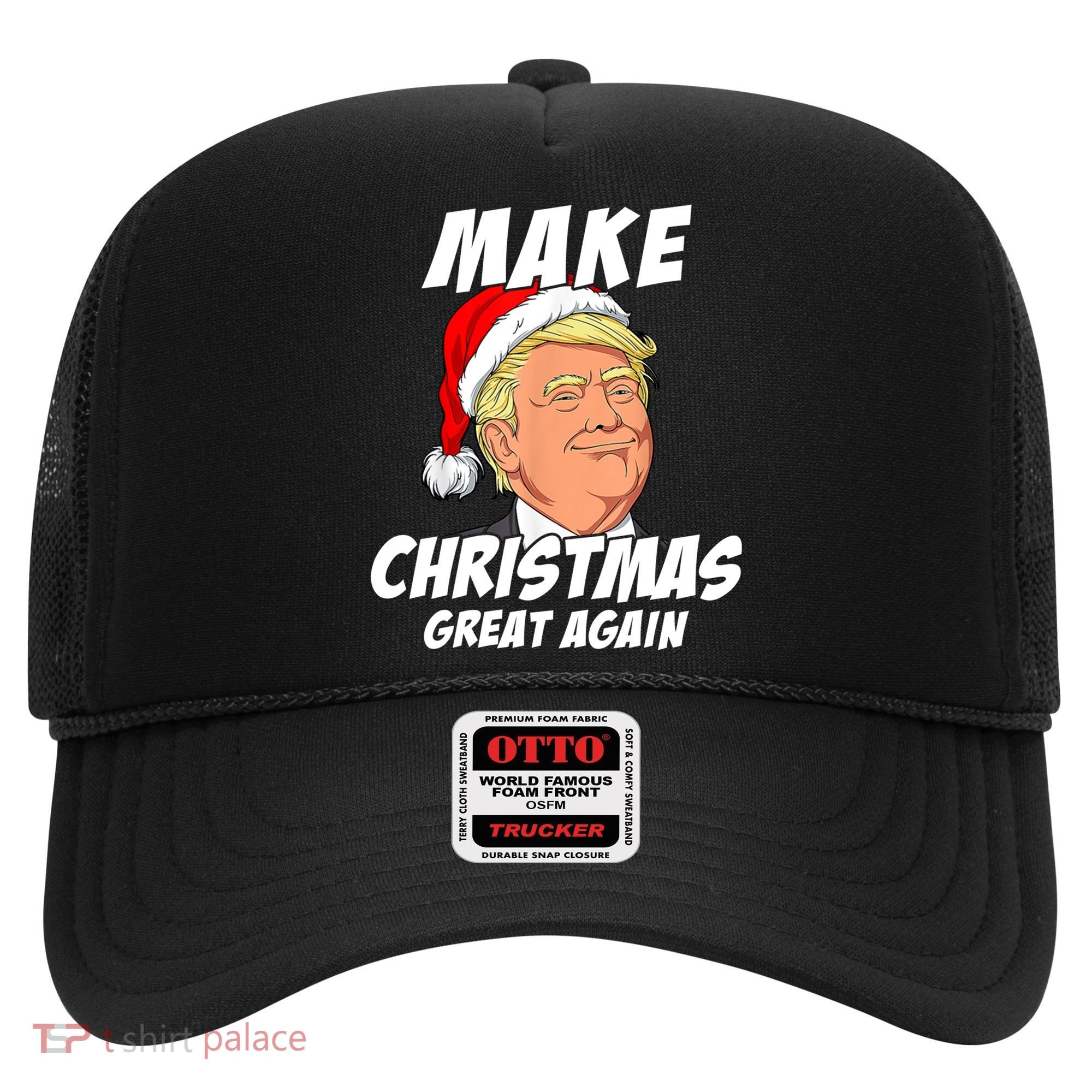 Santa Trump Make Christmas Great Again Matching Pajama Gift Hat