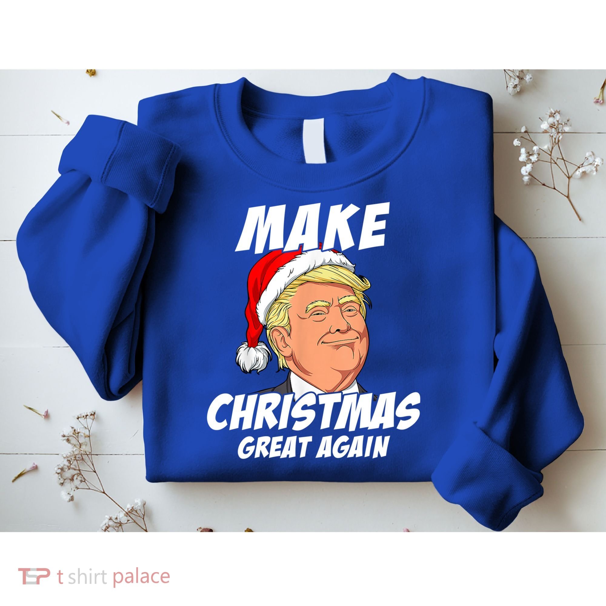 Santa Trump Make Christmas Great Again Matching Pajama Gift Sweatshirt