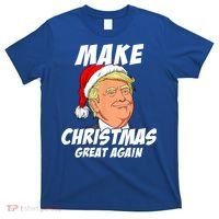 Santa Trump Make Christmas Great Again Matching Pajama Gift T-Shirt thumb 0