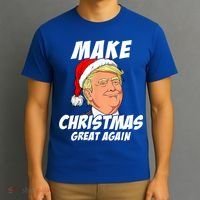 Santa Trump Make Christmas Great Again Matching Pajama Gift T-Shirt thumb 3