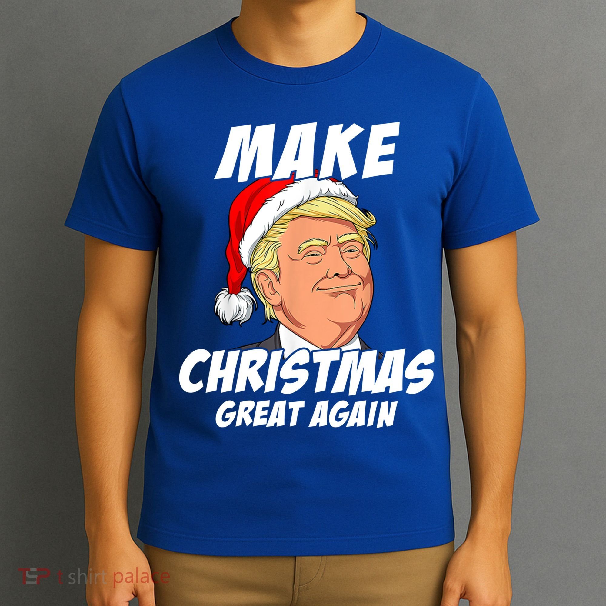Santa Trump Make Christmas Great Again Matching Pajama Gift T-Shirt