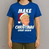 Santa Trump Make Christmas Great Again Matching Pajama Gift T-Shirt thumb 4