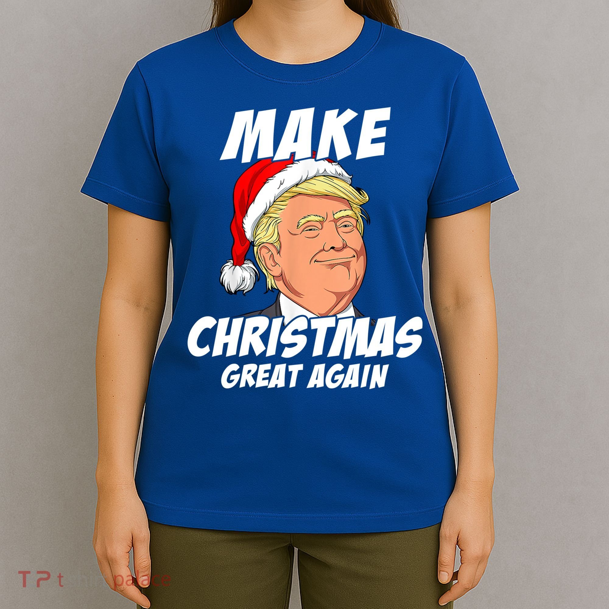 Santa Trump Make Christmas Great Again Matching Pajama Gift T-Shirt