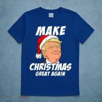 Santa Trump Make Christmas Great Again Matching Pajama Gift T-Shirt thumb 5