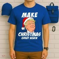 Santa Trump Make Christmas Great Again Matching Pajama Gift T-Shirt thumb 6