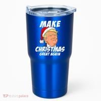Santa Trump Make Christmas Great Again Matching Pajama Gift Tumbler thumb 0