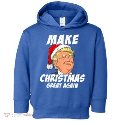 Santa Trump Make Christmas Great Again Matching Pajama Gift Toddler Hoodie